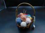 basket of yarn view